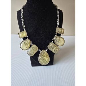 NY Necklace Bib Style Faux Gems